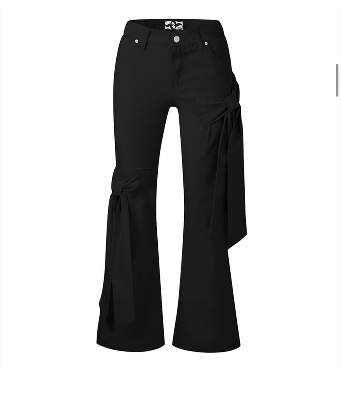 길라아카이브 팬츠 RIBBON BOOTSCUT PANTS_BK 상품이미지1