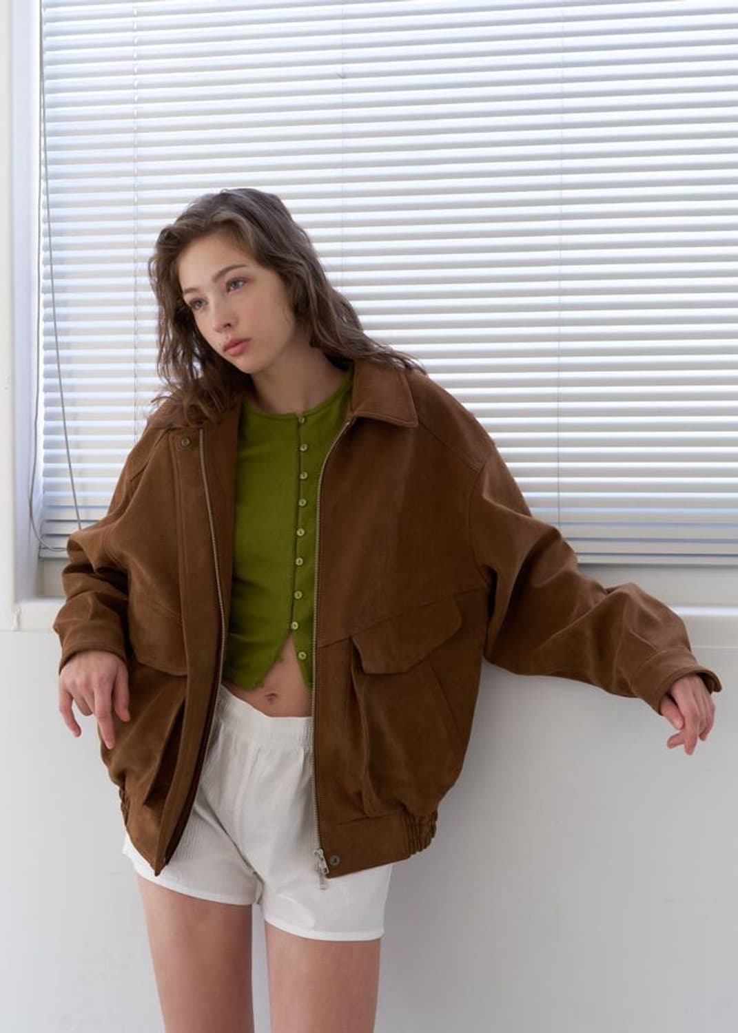 GBH 폭스 스웨이드 봄버 브라운 상품이미지2