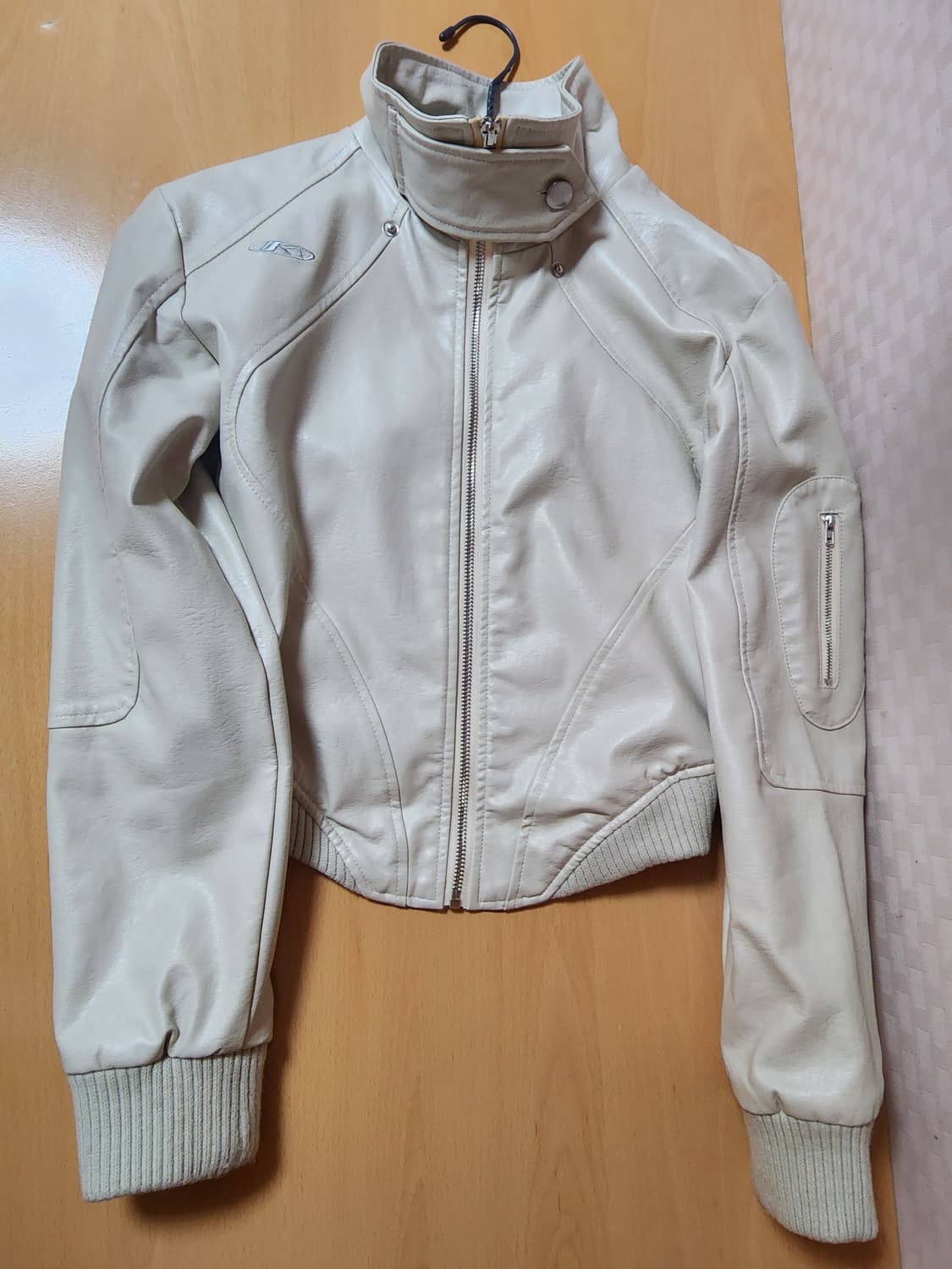 Kashiko 카시코 st 포 레더 바이커 자켓 아이보리 상품이미지3