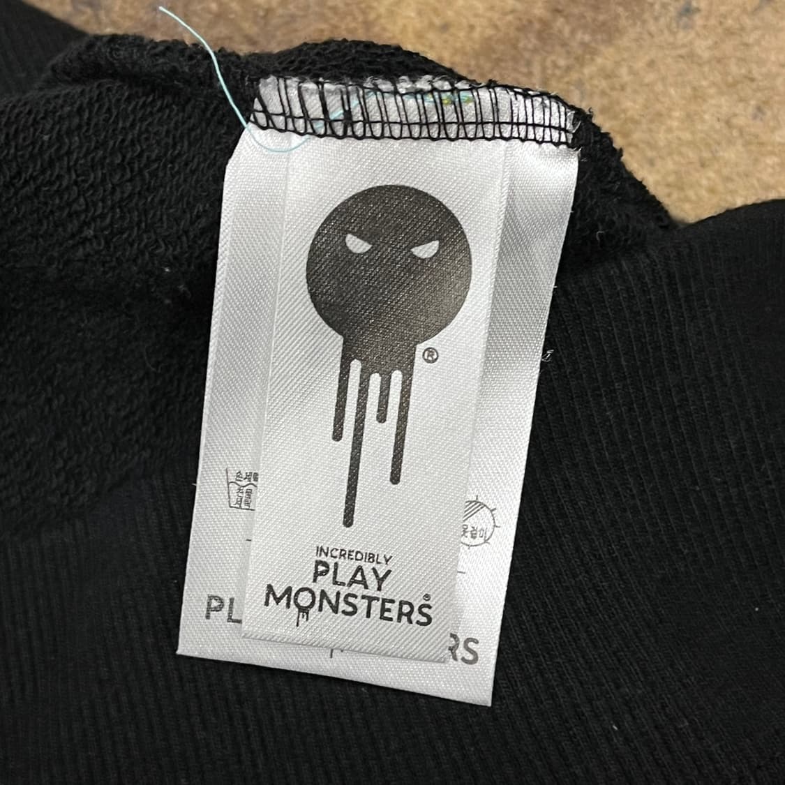 [정품/S] 플레이몬스터즈 하트 블랙 후드티 b17 상품이미지6