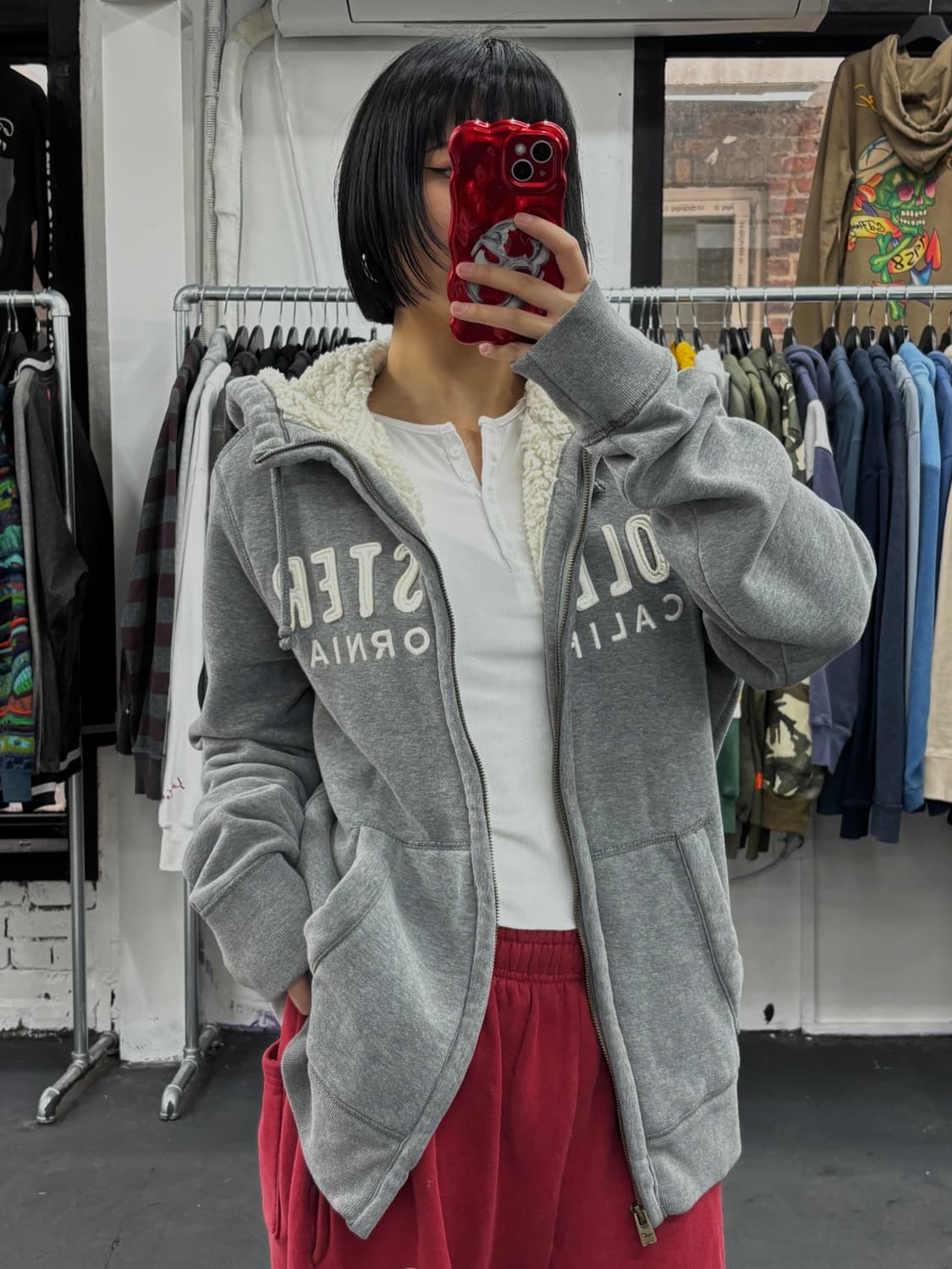 홀리스터 그레이 후드집업 상품이미지2