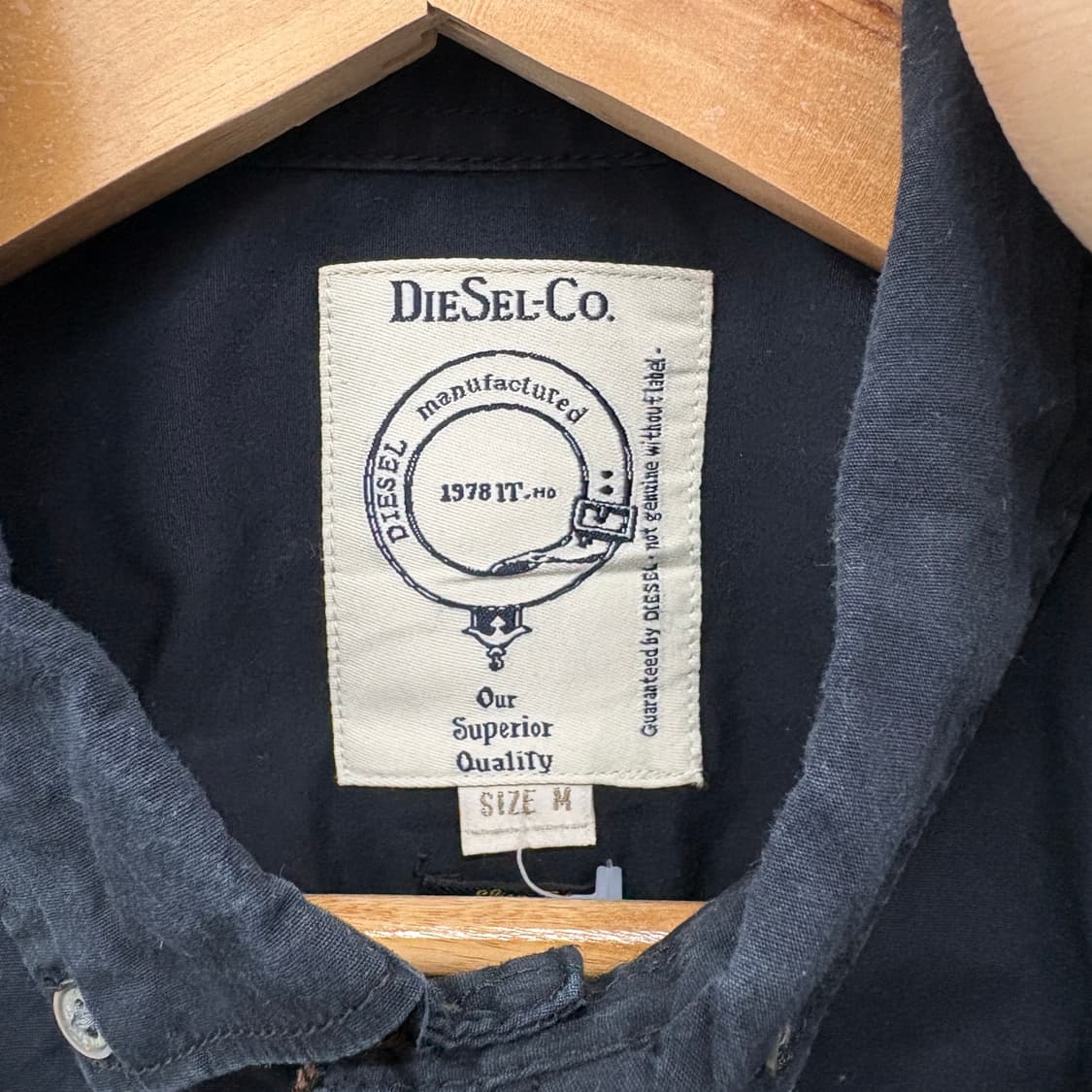 Diesel Co. 블랙 네이비 빈티지 셔츠 공용 M 상품이미지4