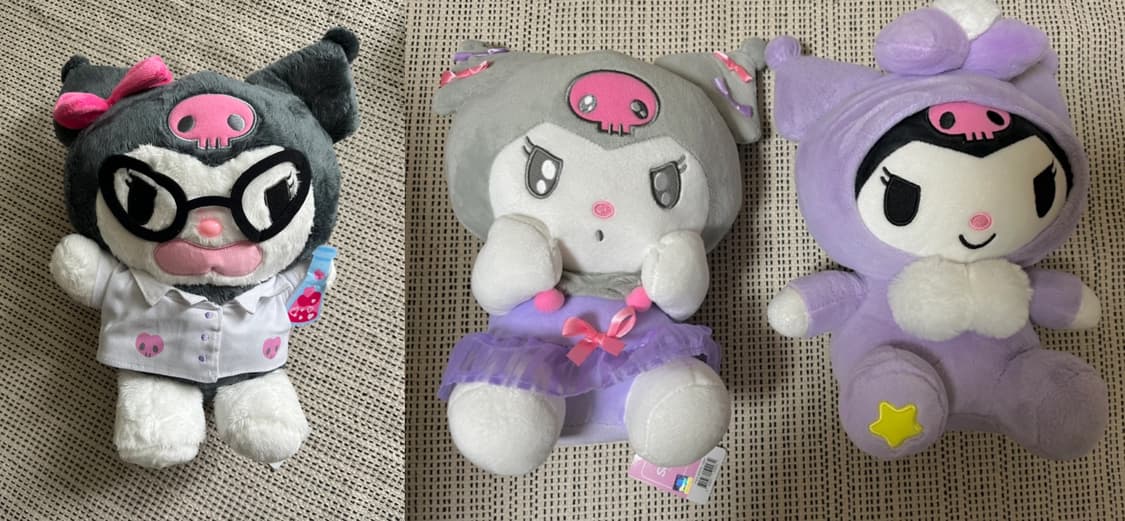 산리오 쿠로미 인형 3종 일괄 상품이미지1