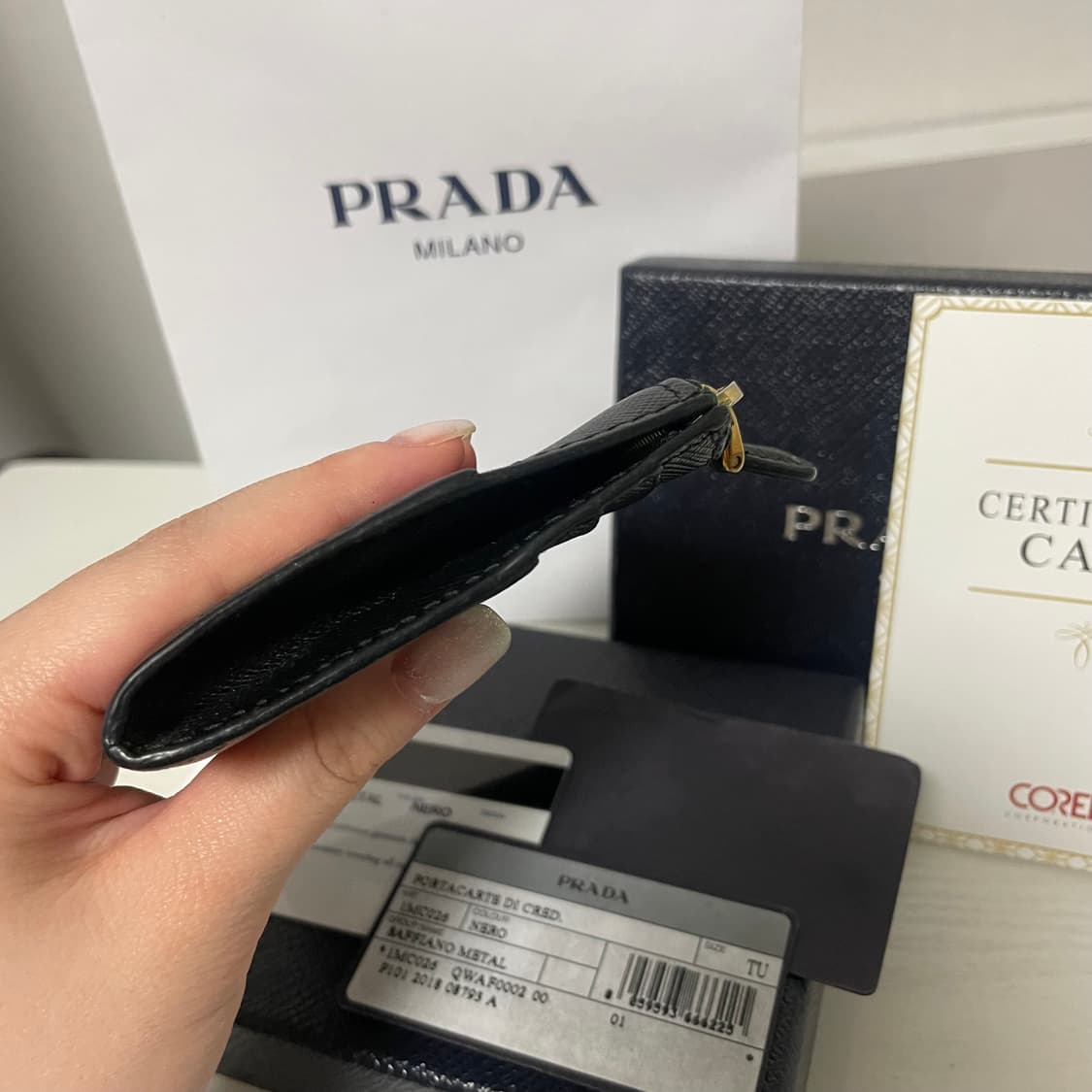프라다 사피아노 지퍼 카드지갑 풀세트 상품이미지7
