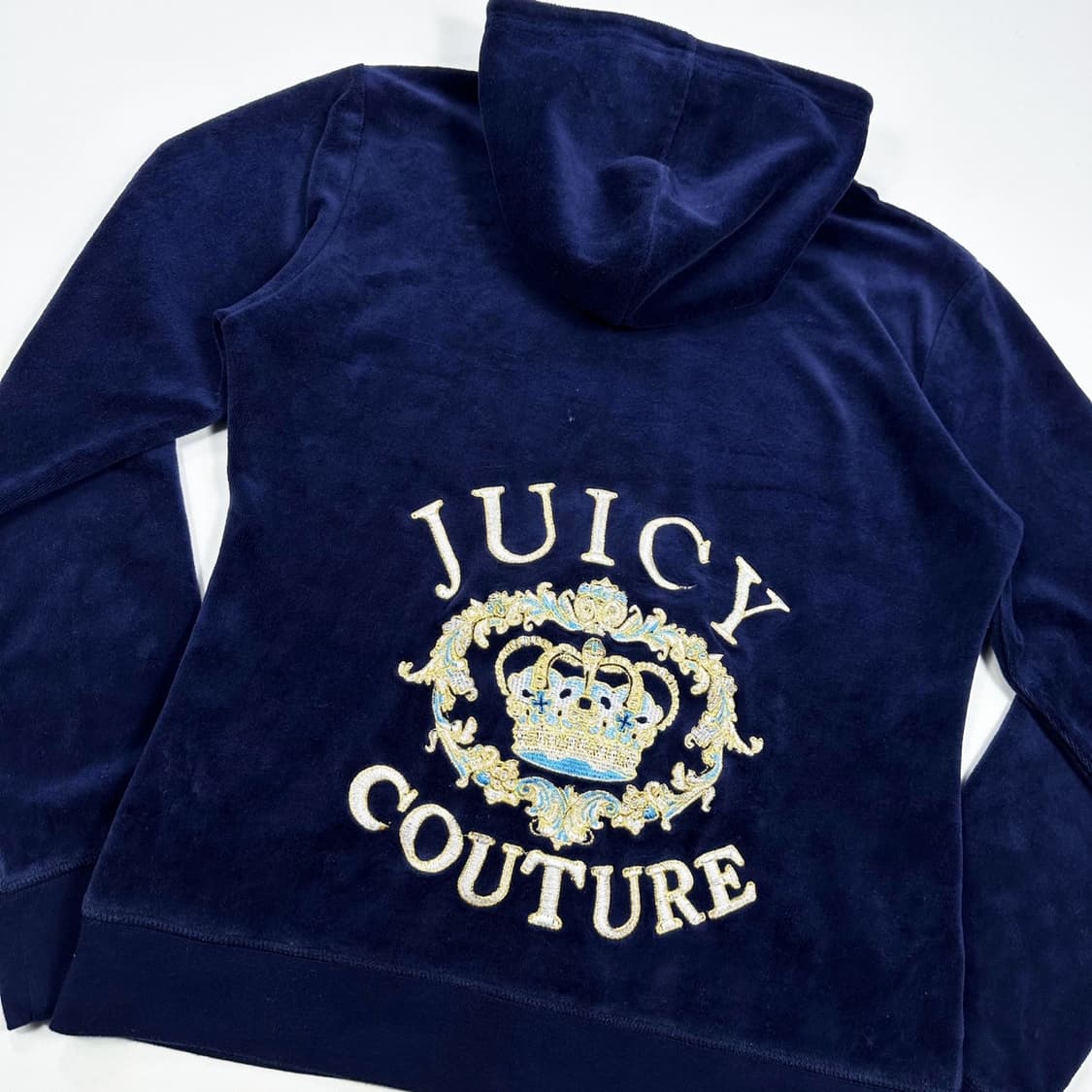 쥬시꾸뛰르 USA 벨벳 네이비 후드집업 (XXL 여성추천) 상품이미지3