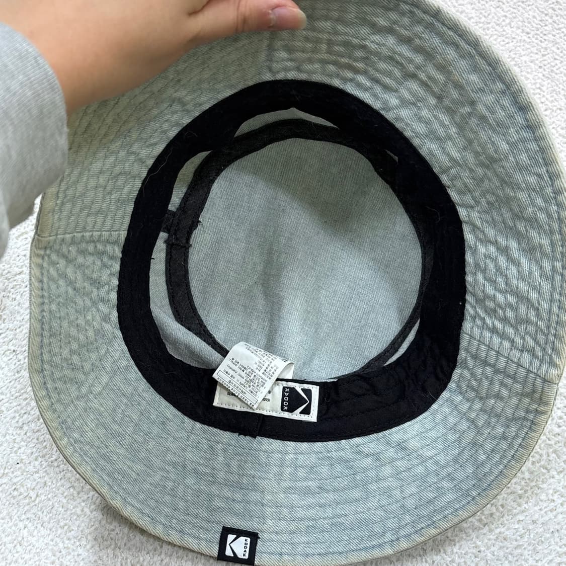 F 코닥 컬러플리스 자수 버킷햇 데님 0331E 상품이미지5