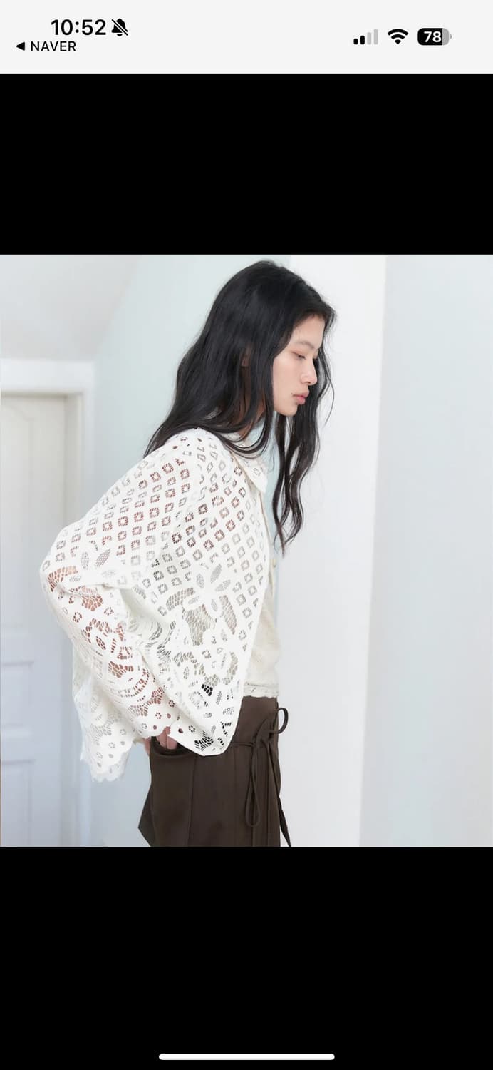 아우로 CROCHET SUEDE JACKET [ CREAM ] 상품이미지2