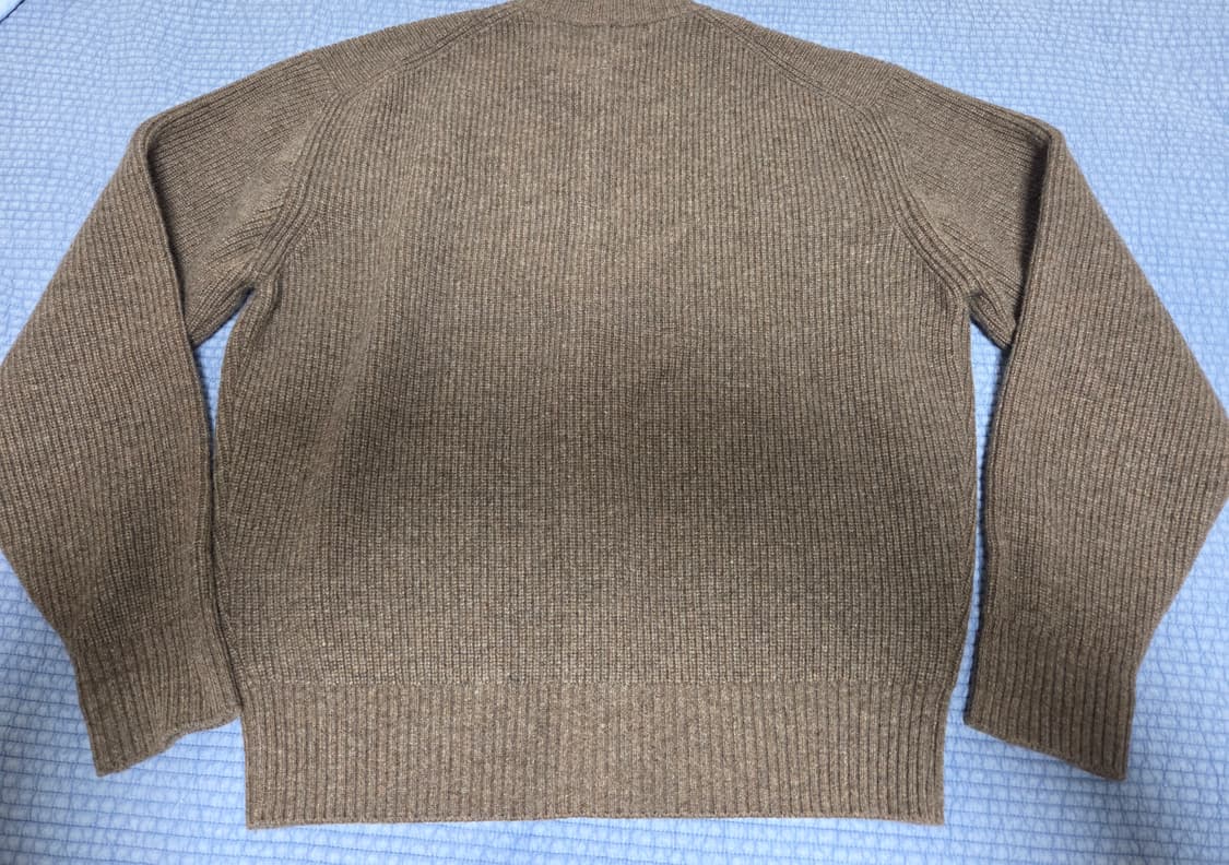 유니온블루 스트럭처 크롭 가디건 멜란지브라운 상품이미지3