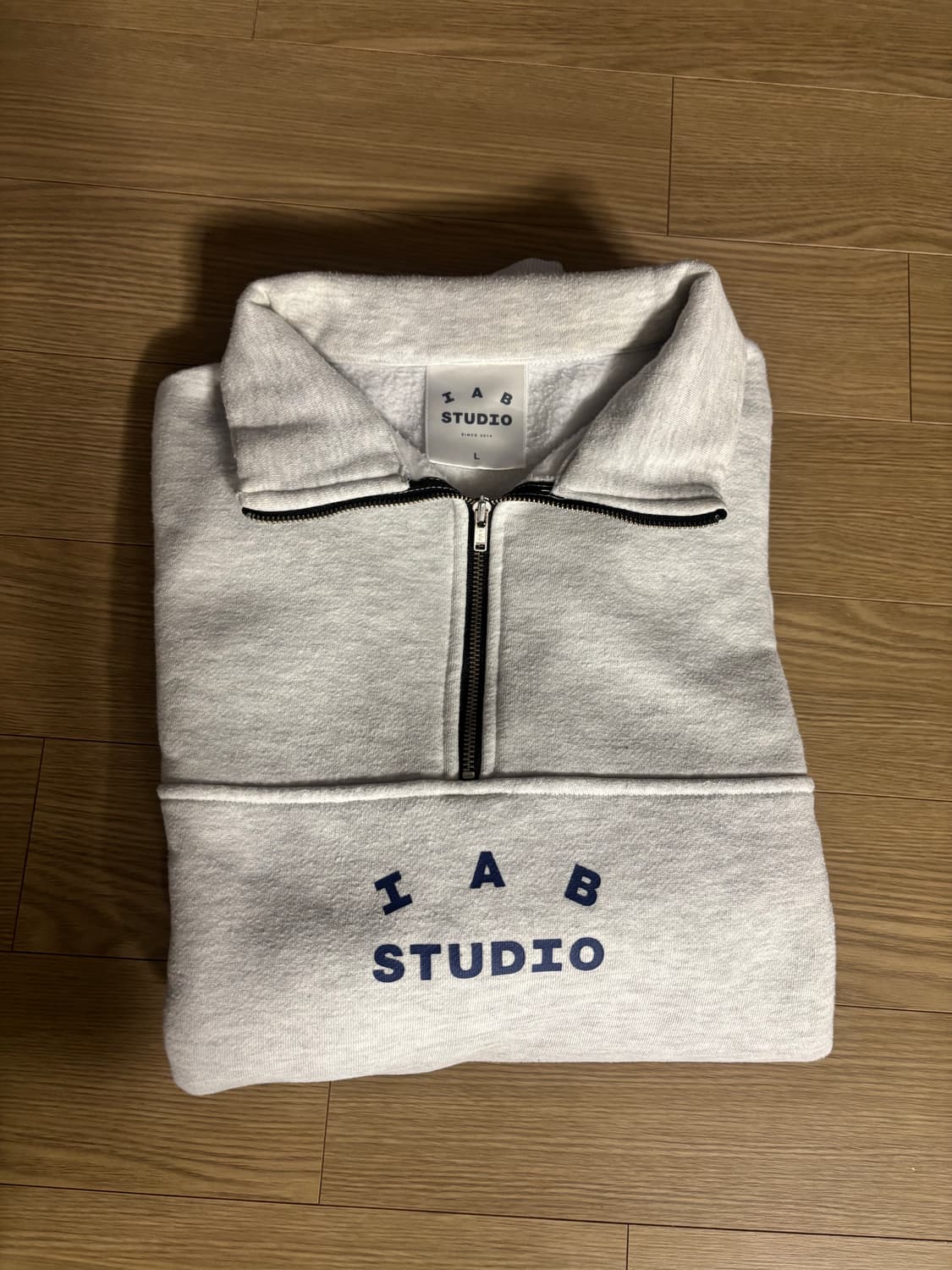 아이앱 스튜디오 하프 집업 풀오버 라이트 그레이 L 상품이미지4