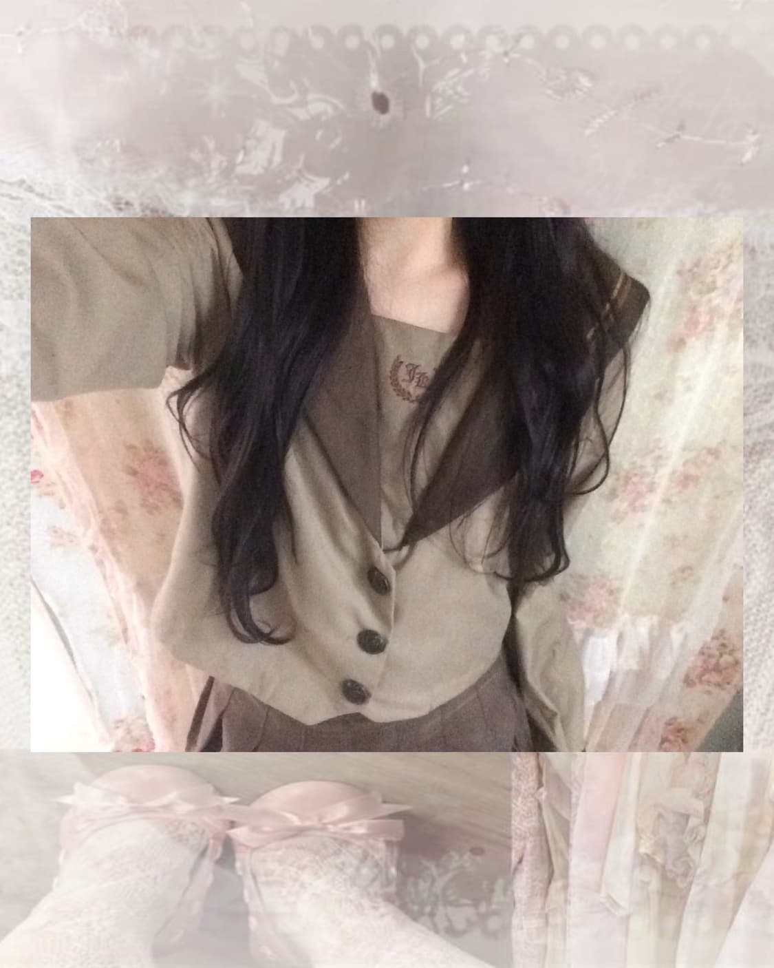 Vintage brown JK sailor school uniform 상품이미지4