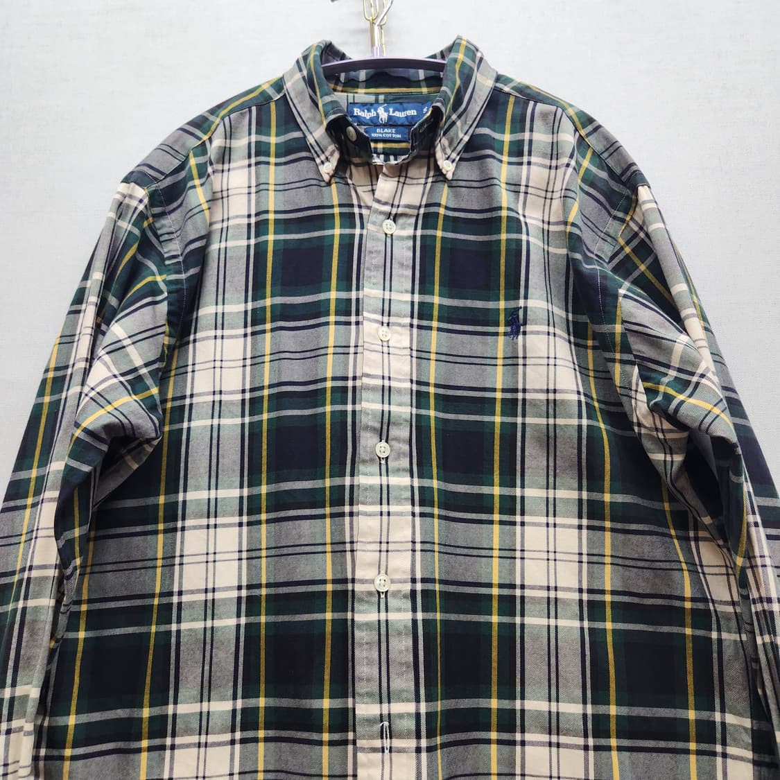 폴로랄프로렌 로고 플란넬 체크 브레이크 셔츠 S(L) 상품이미지2