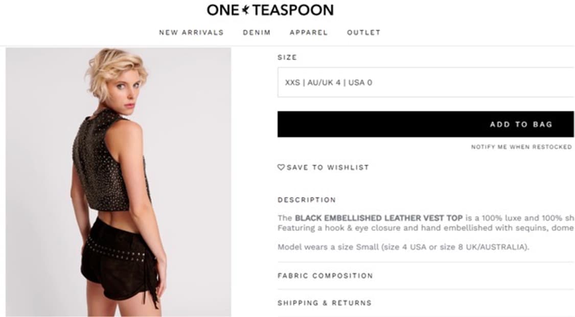 one teaspoon 스터디드 레더 베스트 상품이미지6