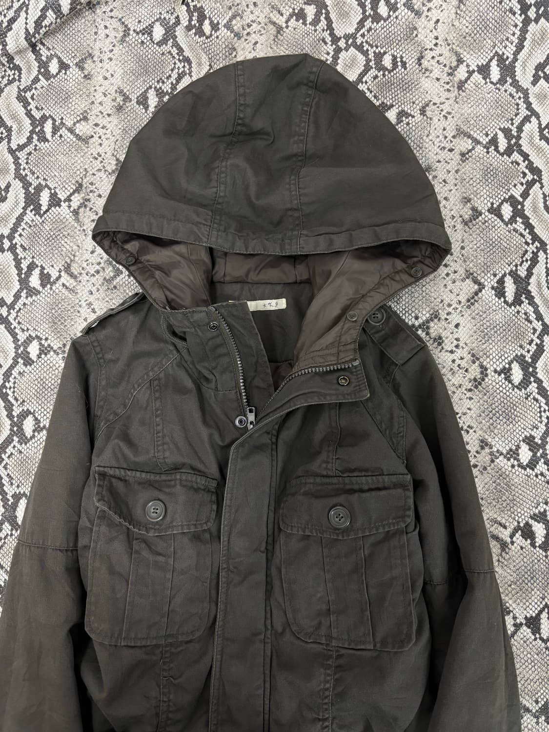 Grunge Mood Gimmick Design Over-Hoodie J 상품이미지7