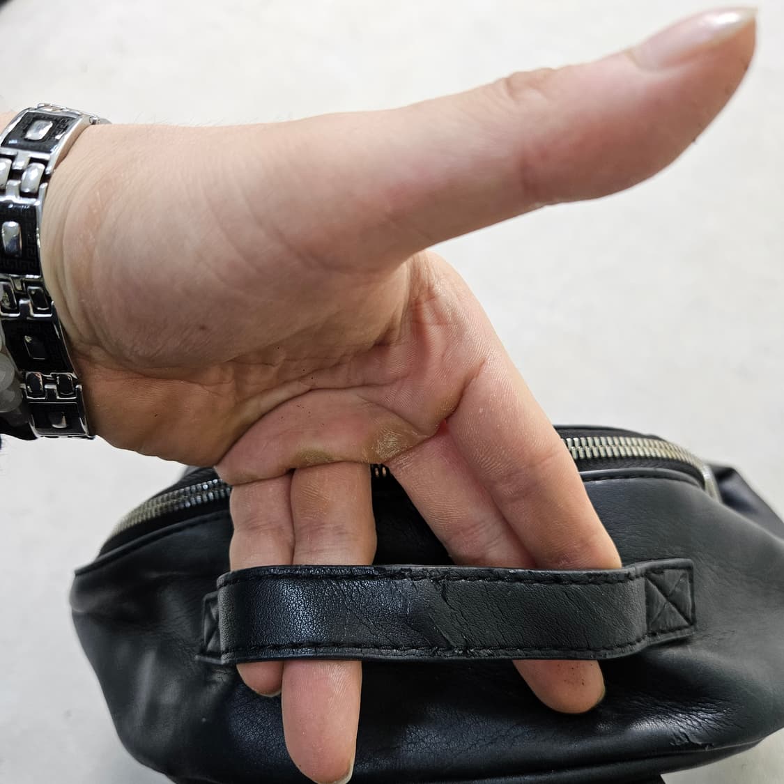 F 켈빈클라인 레더 백팩 (까짐) 0409Y 상품이미지6