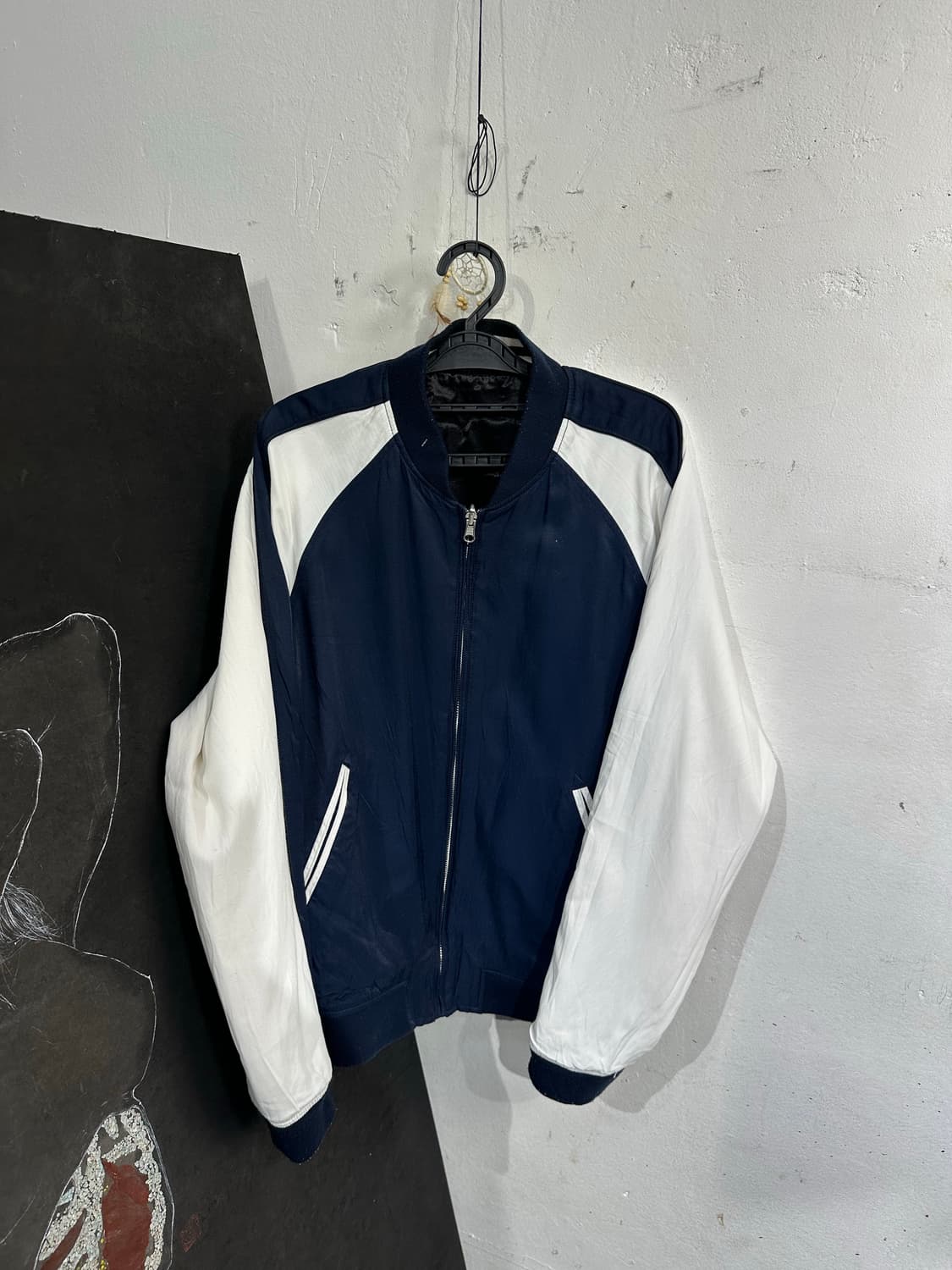 Jpn 일본빈티지 재패니즈 오리엔탈 네이비 블랙 양면 스카잔 자켓 상품이미지8