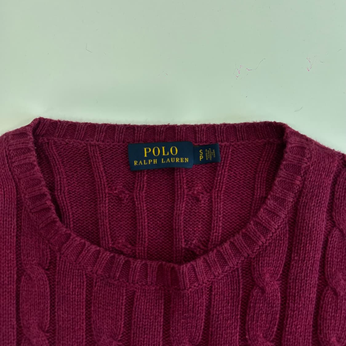Polo 폴로 버건디 포니 케이블니트  상품이미지5