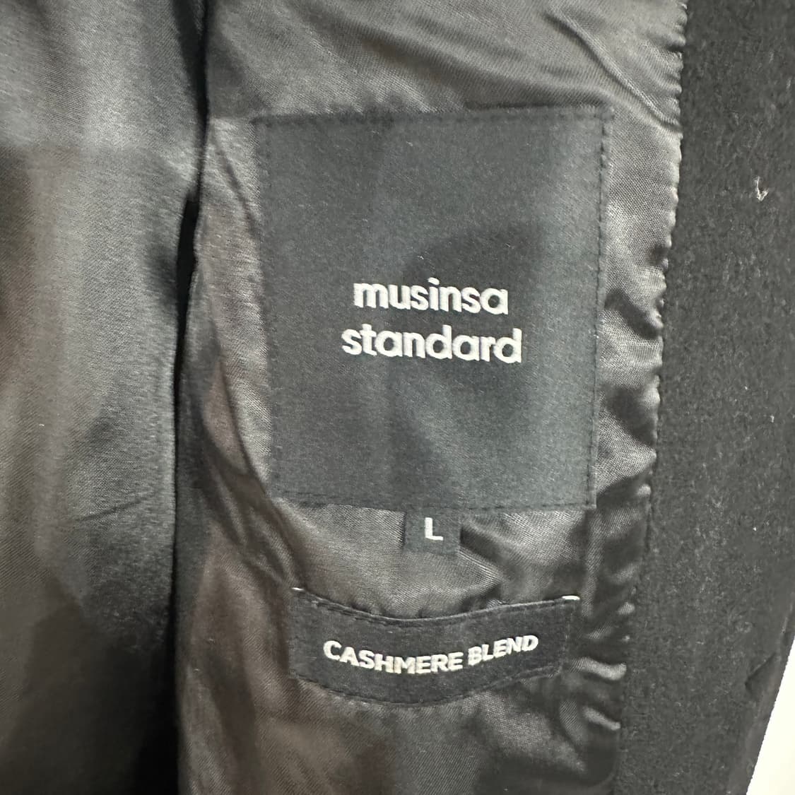 무신사스탠다드 캐시미어블렌디드 오버사이즈 코트 L 상품이미지3