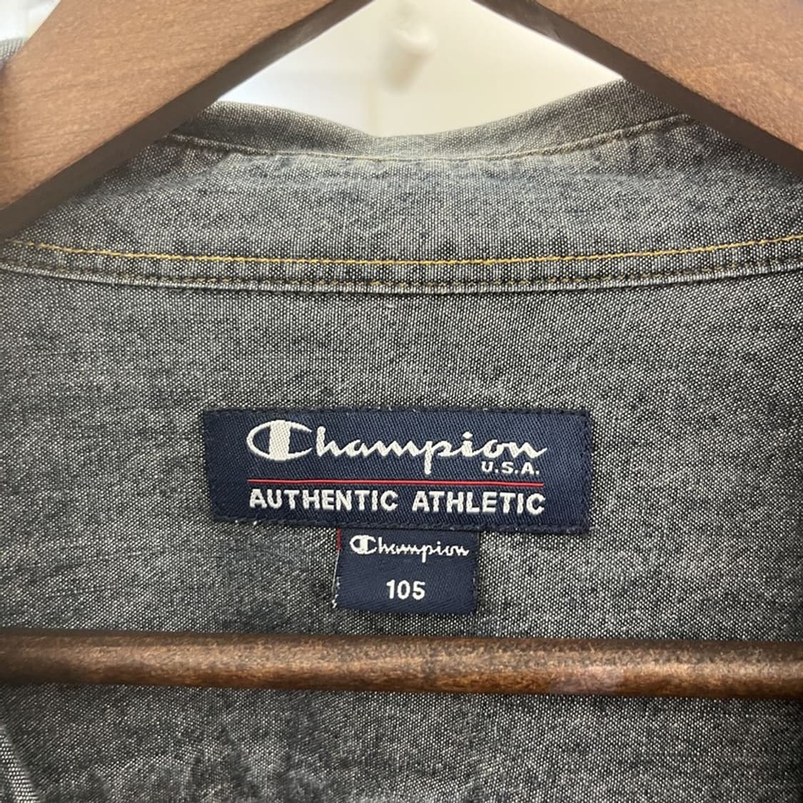 챔피온 U.S.A 어센틱 레트로 펑크 데님 셔츠 105 C10150 상품이미지5