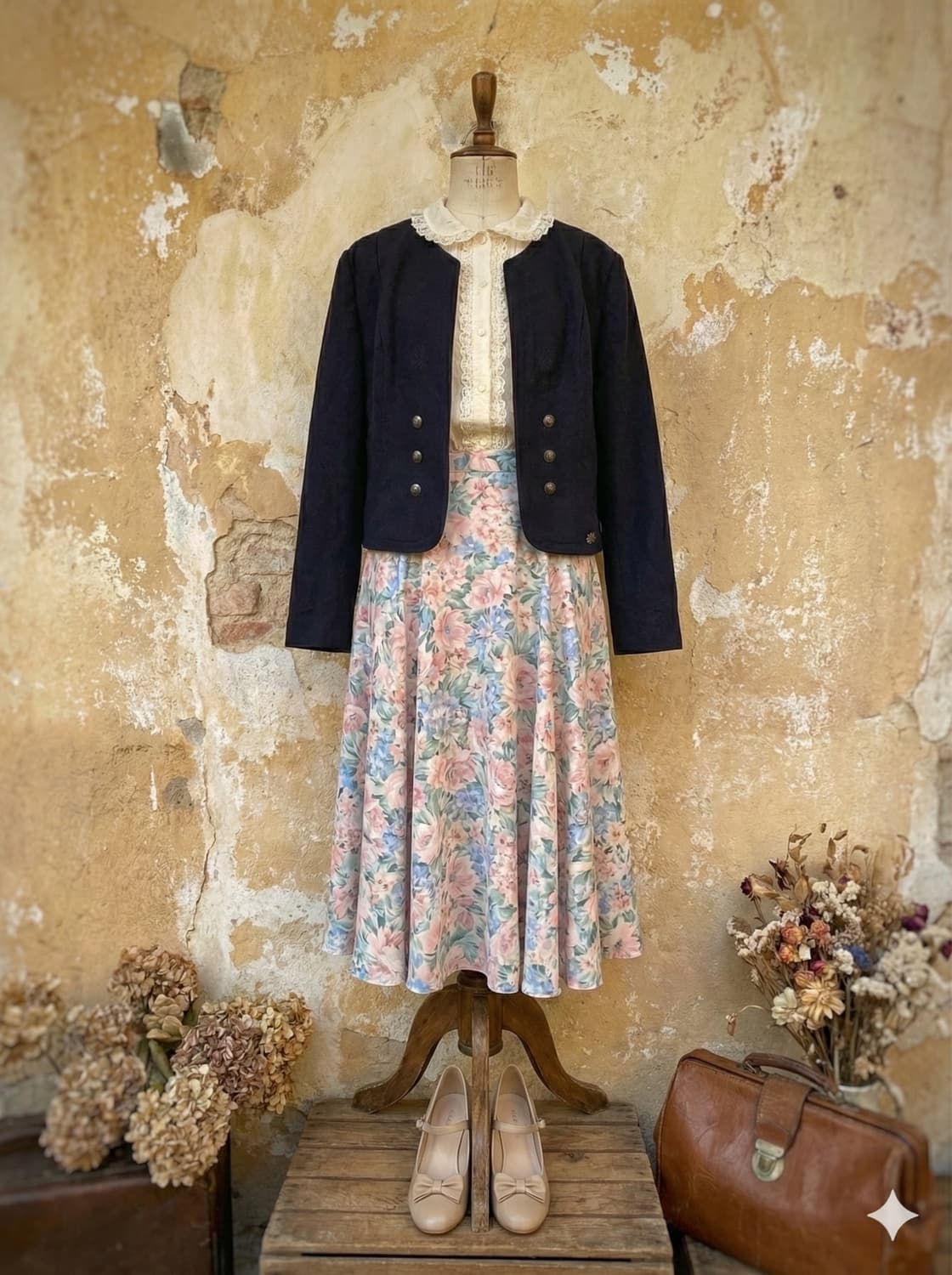  티롤리언 노카라 울 재킷 상품이미지2