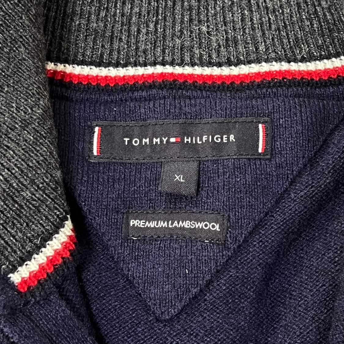 타미힐피거 프리미엄 램스울 반목 니트집업 상품이미지7