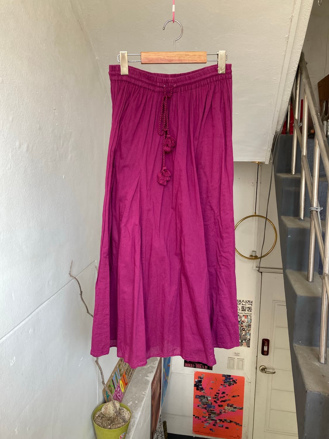 빈티지 퍼플 롱 스커트 상품이미지1