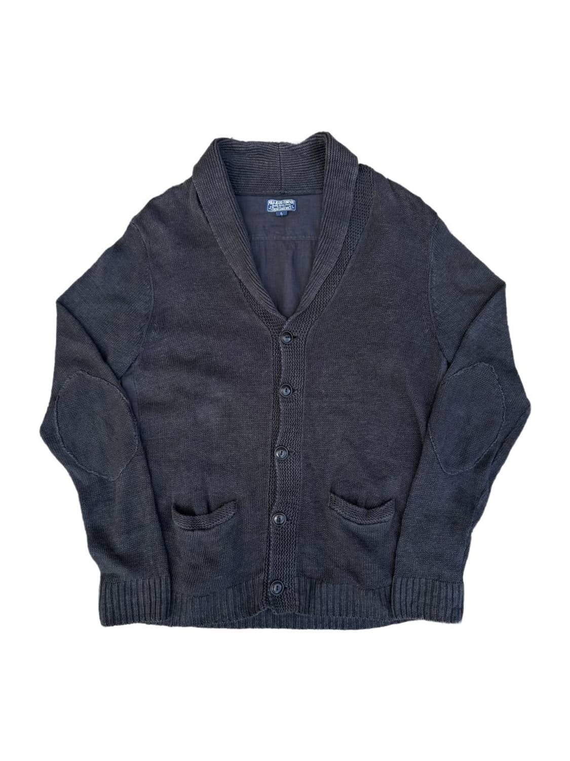 PRL shawl collar hemp fiber cardigan 상품이미지1