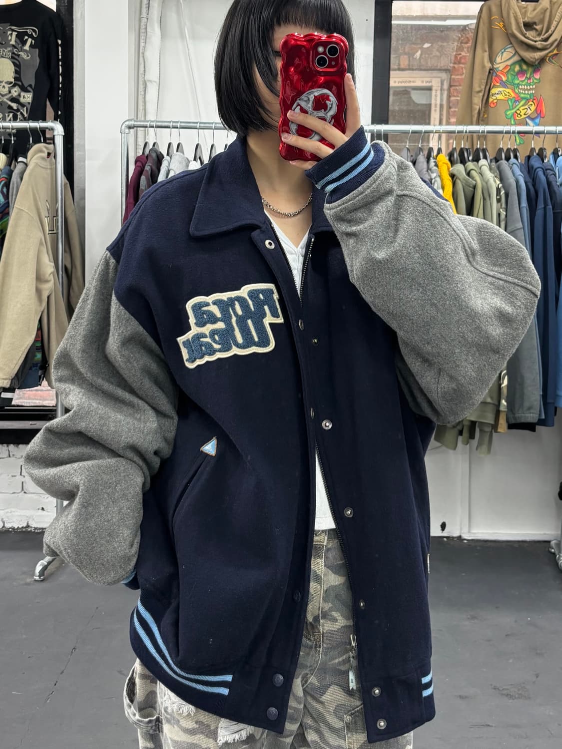 Roca wear 로카웨어 올드스쿨 울 바시티 자켓 상품이미지1