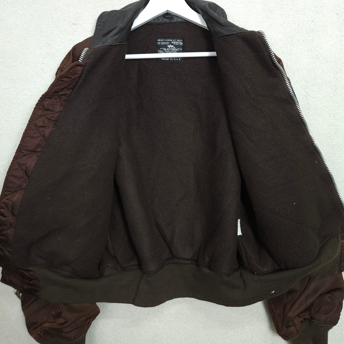 90s 알파인더스트리 CWU 45P 플라이트 자켓 M 상품이미지5