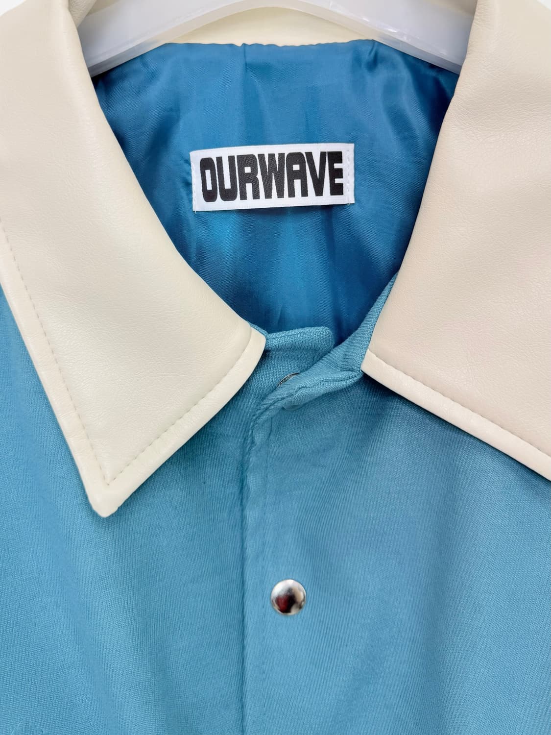 아워웨이브 ourwave 크롭 블루종 상품이미지7