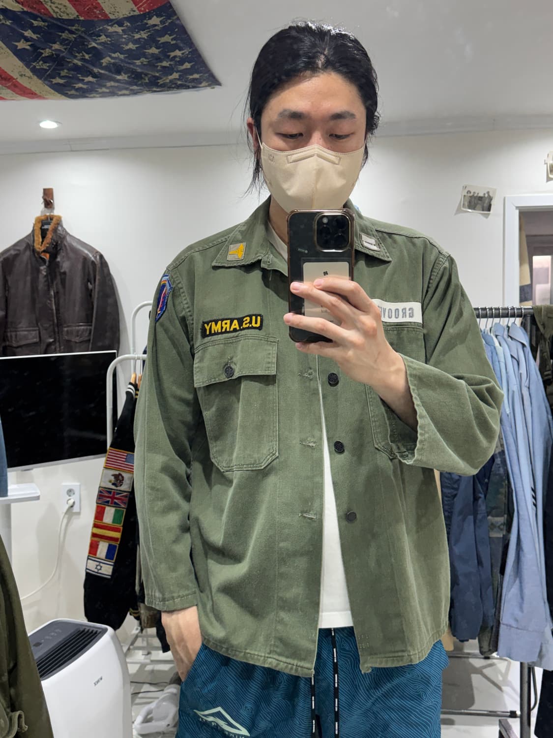 US Army 1세대 극초기형 풀패치 107 셔츠 상품이미지8