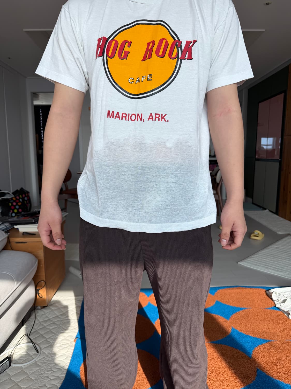 90s Made in USA🇺🇸 싱글스티치 Rock 블리치 티셔츠 상품이미지4