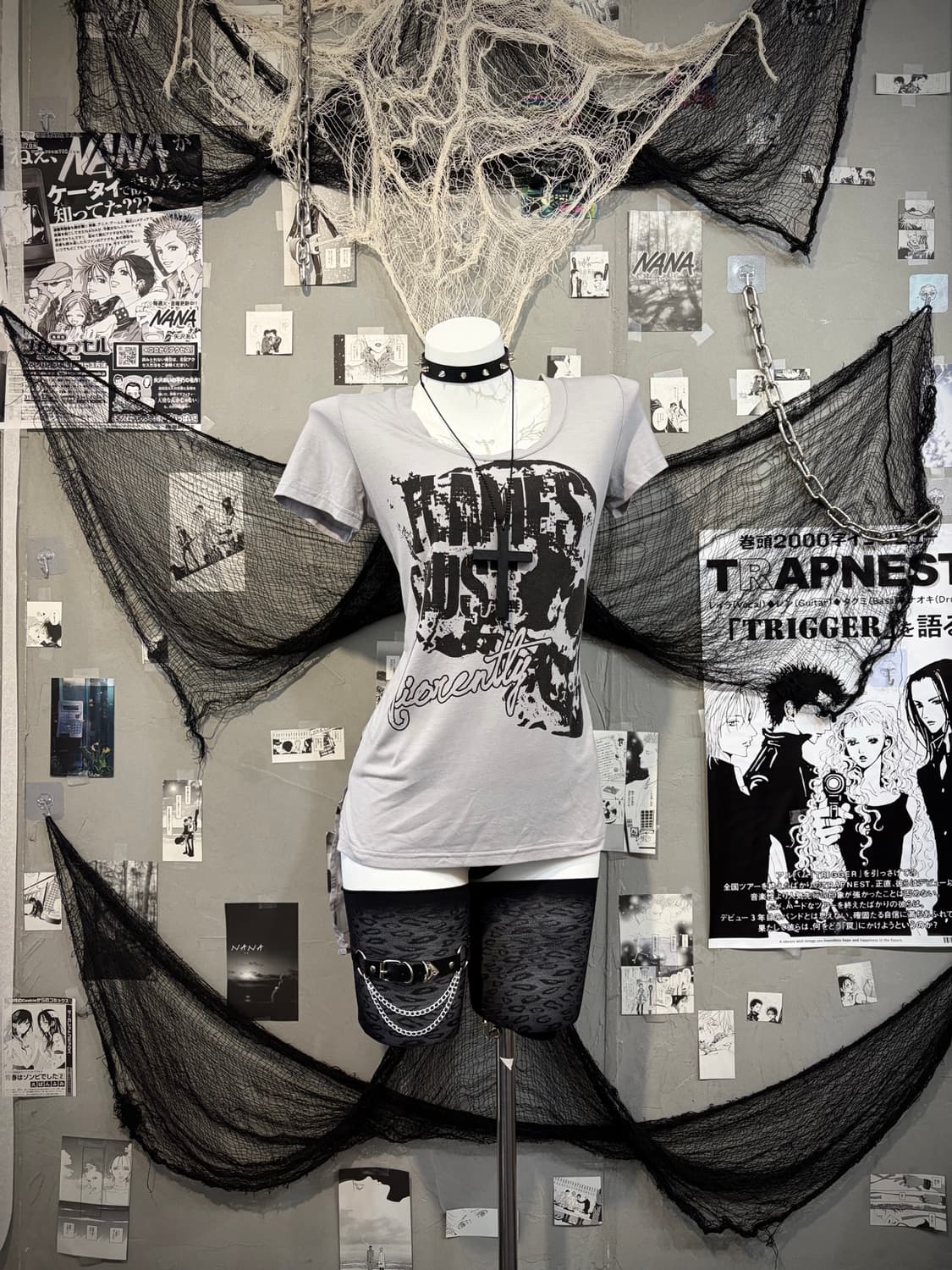 GHOST of HARLEM skull back mesh sleeve 상품이미지3