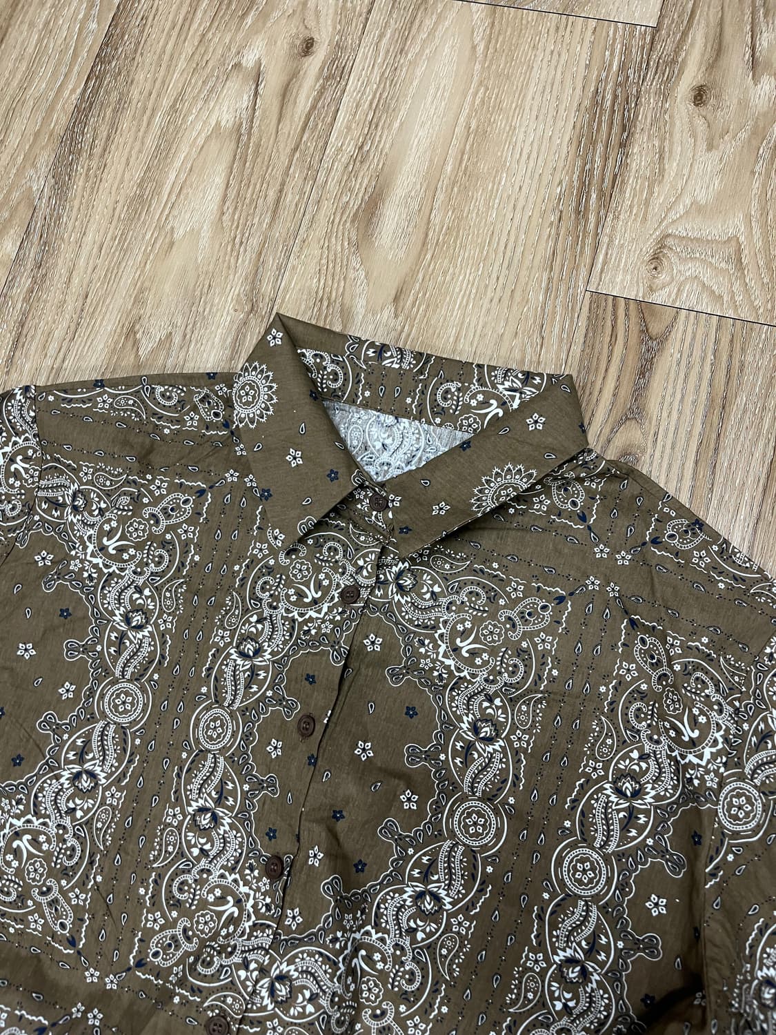 페이즐리 셔츠 원피스 상품이미지2