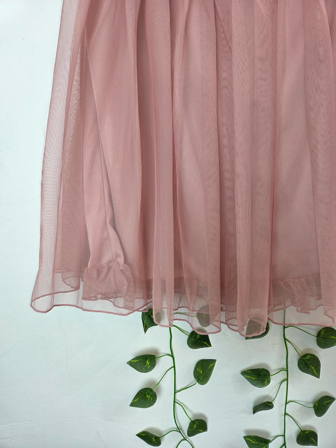 핑크 샤 미디 스커트 상품이미지3