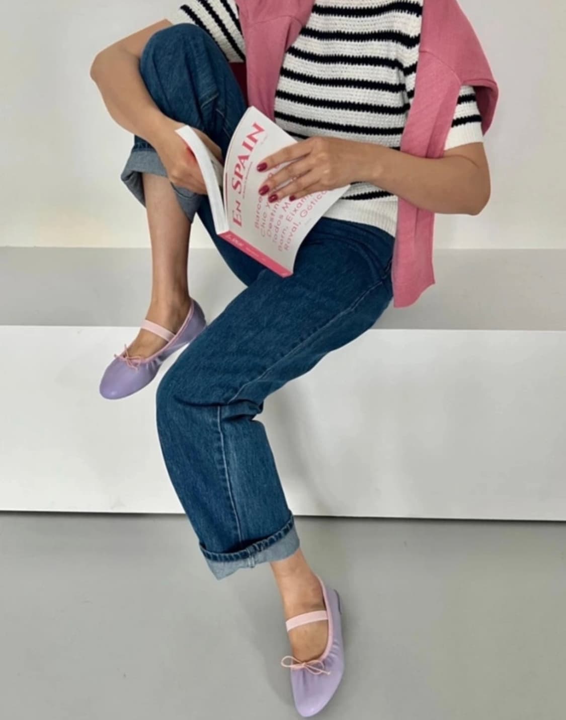 깔량)발레리나슈즈 연보라 230사이즈(새상품) 상품이미지1