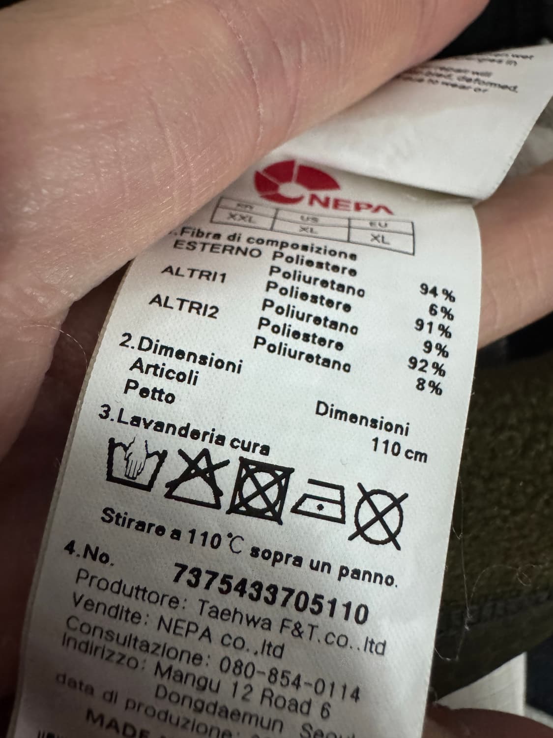 네파 NEPA 기능성 하프집업 등산 긴팔티 2XL 상품이미지4