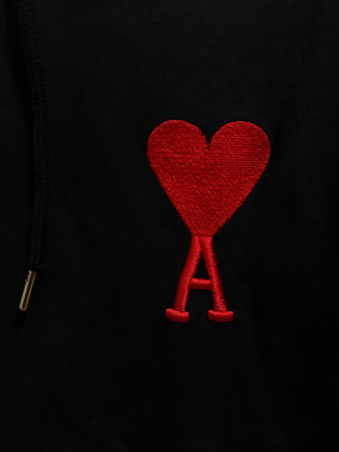 아미 정품 빅하트 후드 블랙 상품이미지3