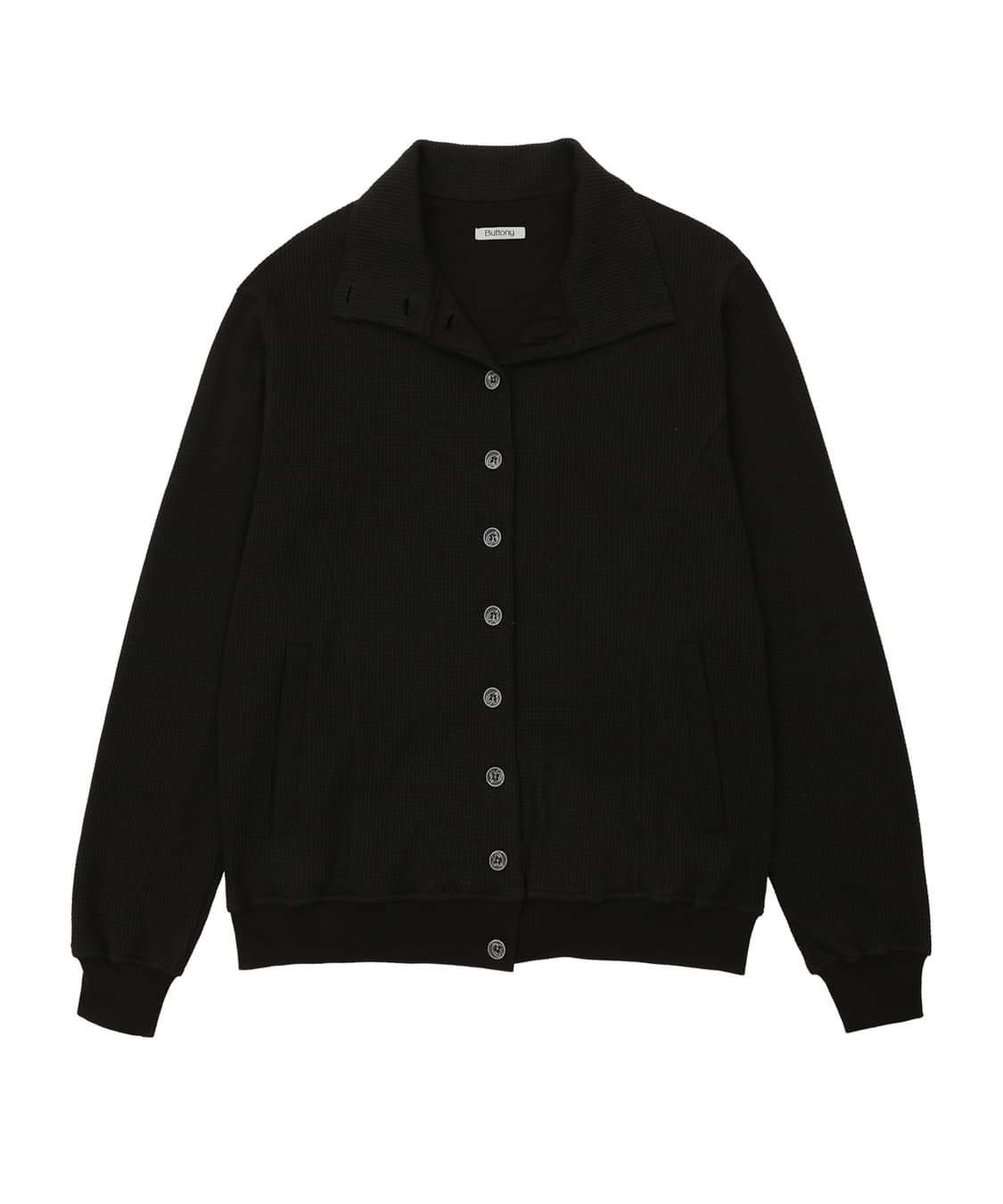 BUTTONY BUTTON WAFFLE ZIP-UP 상품이미지1
