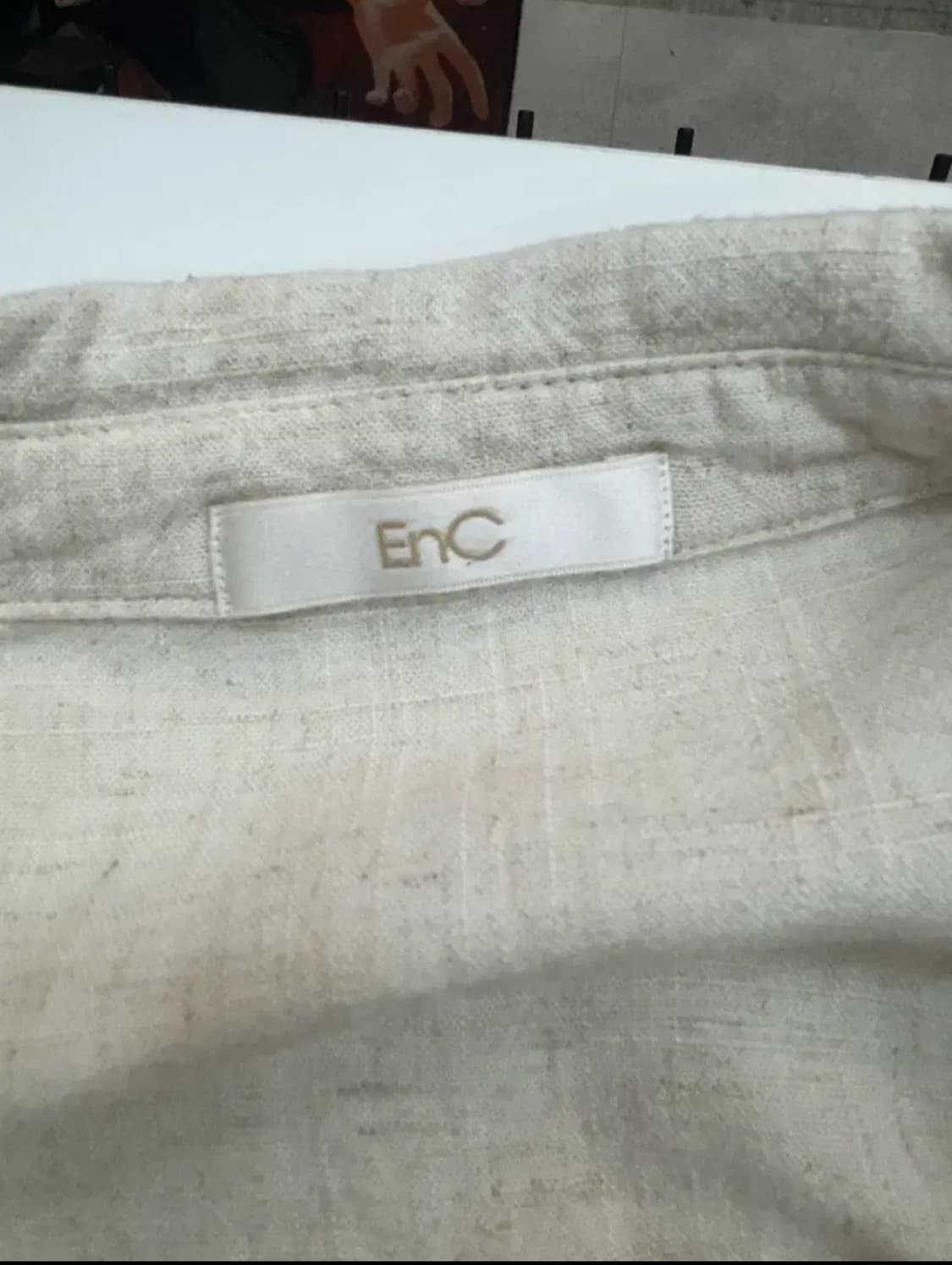 EnC 린넨혼방 버튼 원피스 상품이미지2