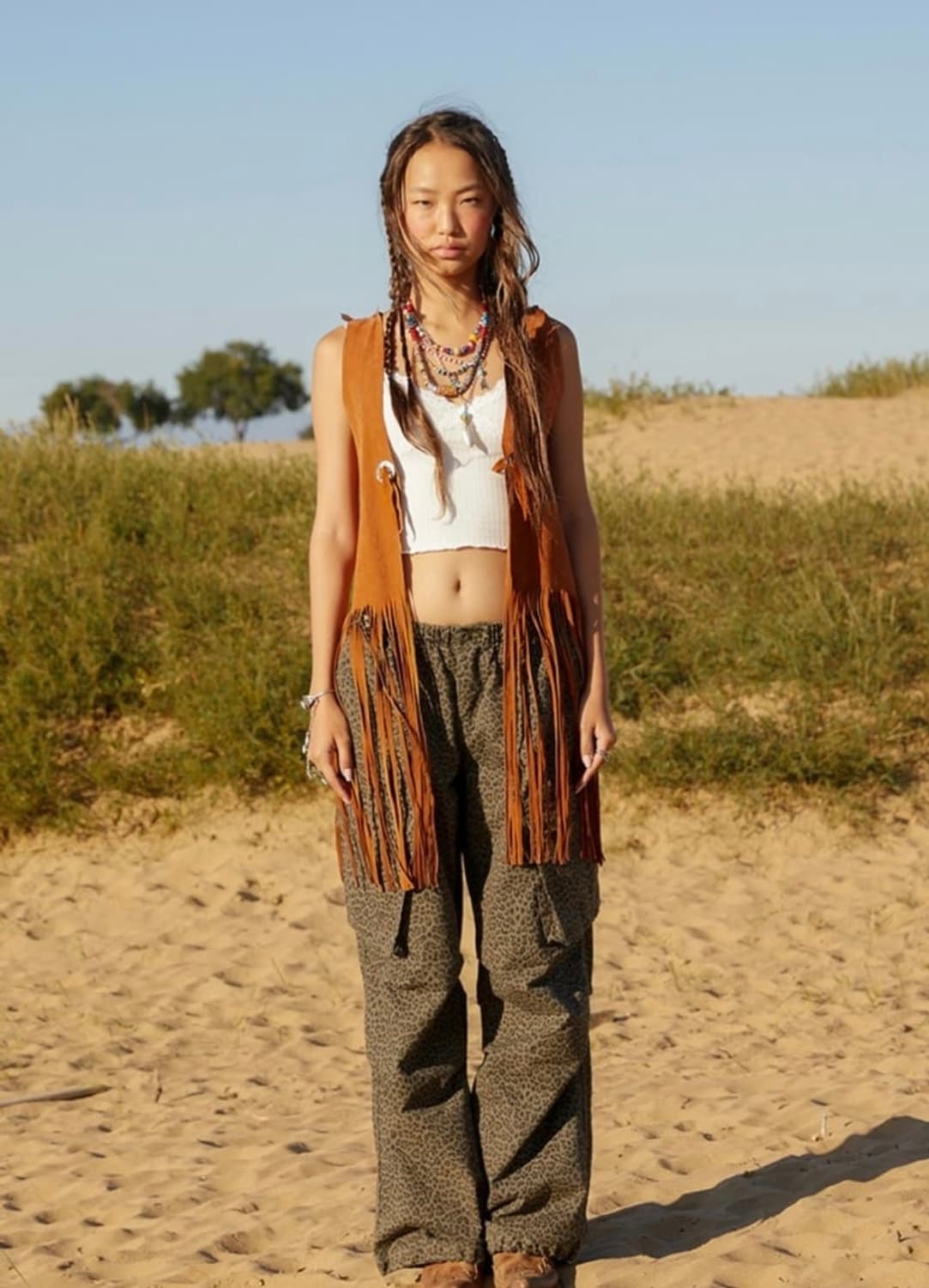 에즈이프캘리 파라슈트 팬츠 레오파드 as if calie 상품이미지5