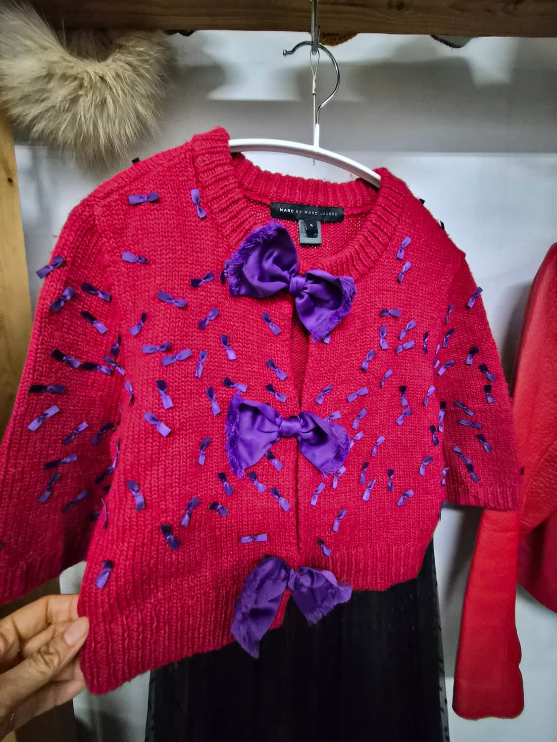 마크제이콥스 리본가디건. 오즈세컨 도트샤 스커트 상품이미지5