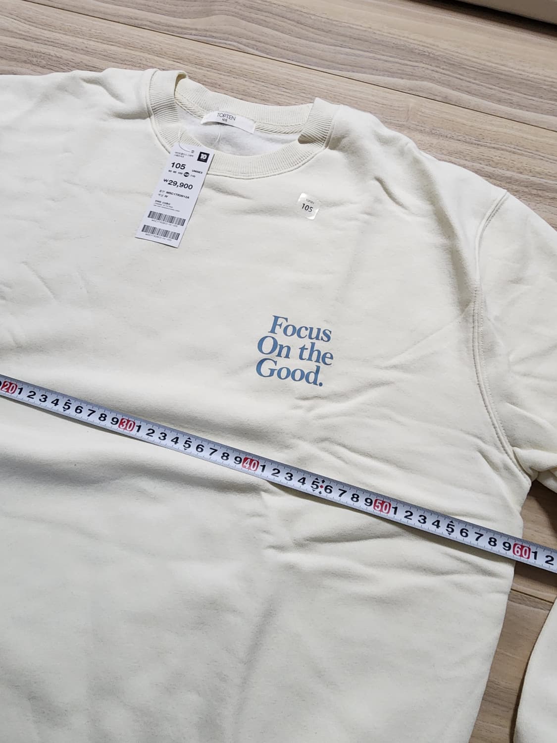 탑텐맨투맨트셔츠105사이즈아이보리 상품이미지6
