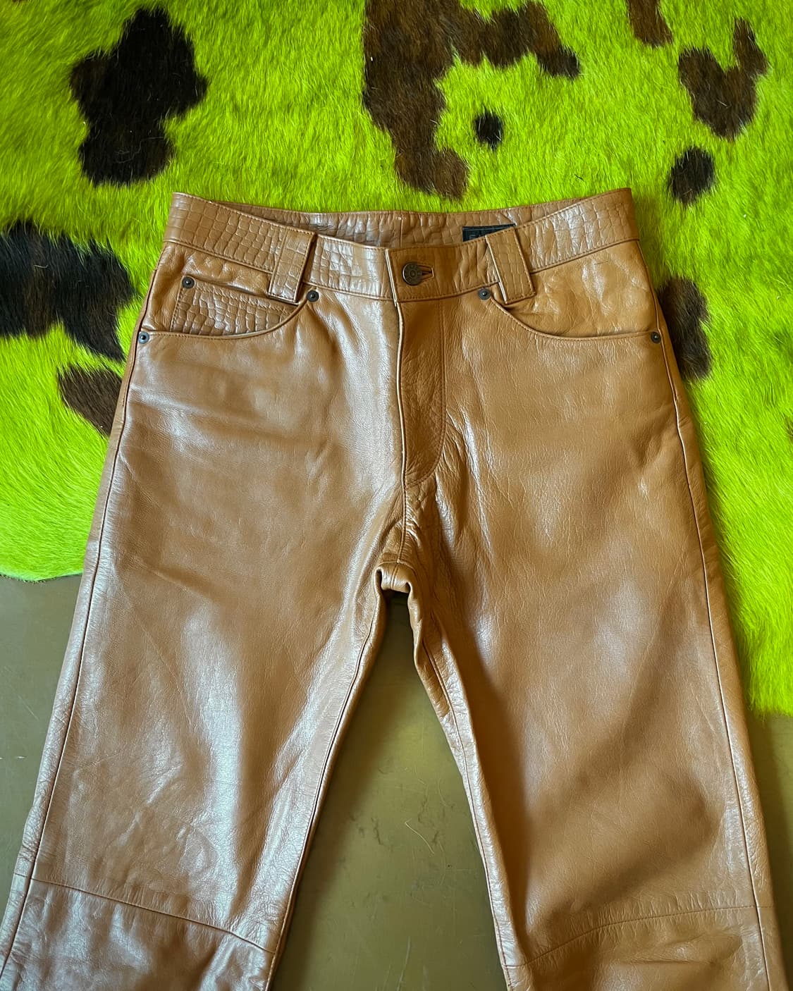 1990s FICCE Real Lambskin Leather Pants 상품이미지4