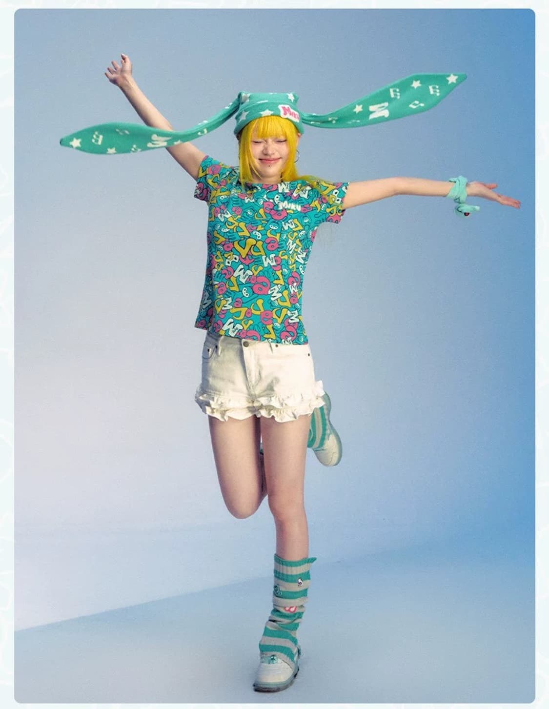 MEDM 하츠네미쿠 트윈테일 니트 비니 상품이미지4