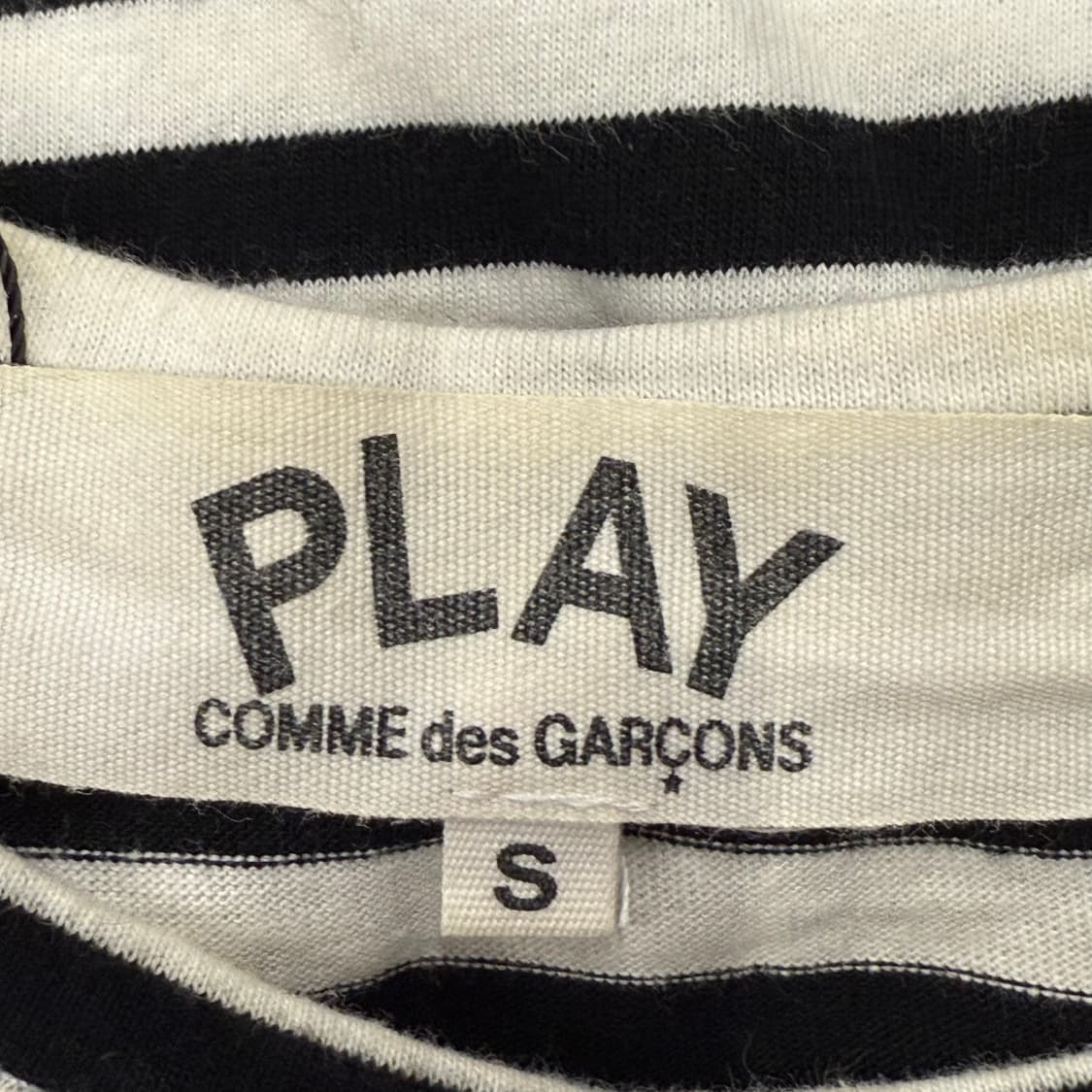 꼼데가르송 스트라이프 검흰 긴팔티셔츠 롱슬리브 상품이미지5