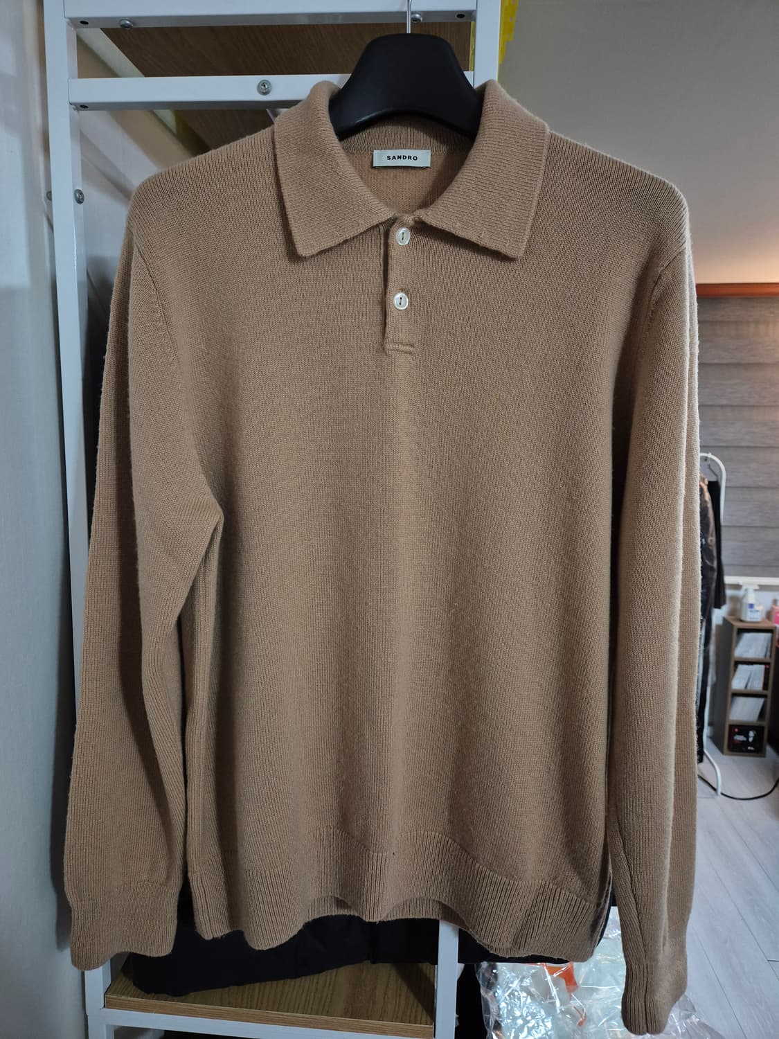 산드로옴므 캐시미어 카라니트 L 베이지 상품이미지1