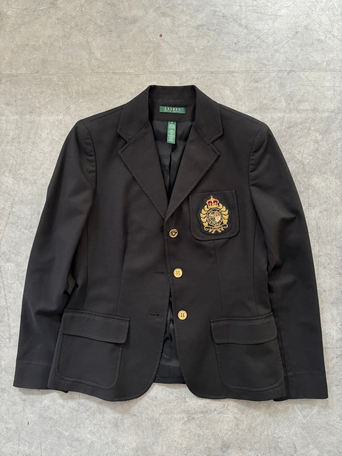 Polo 랄프로렌 블랙 와펜 금장 버튼 블레이저 상품이미지1