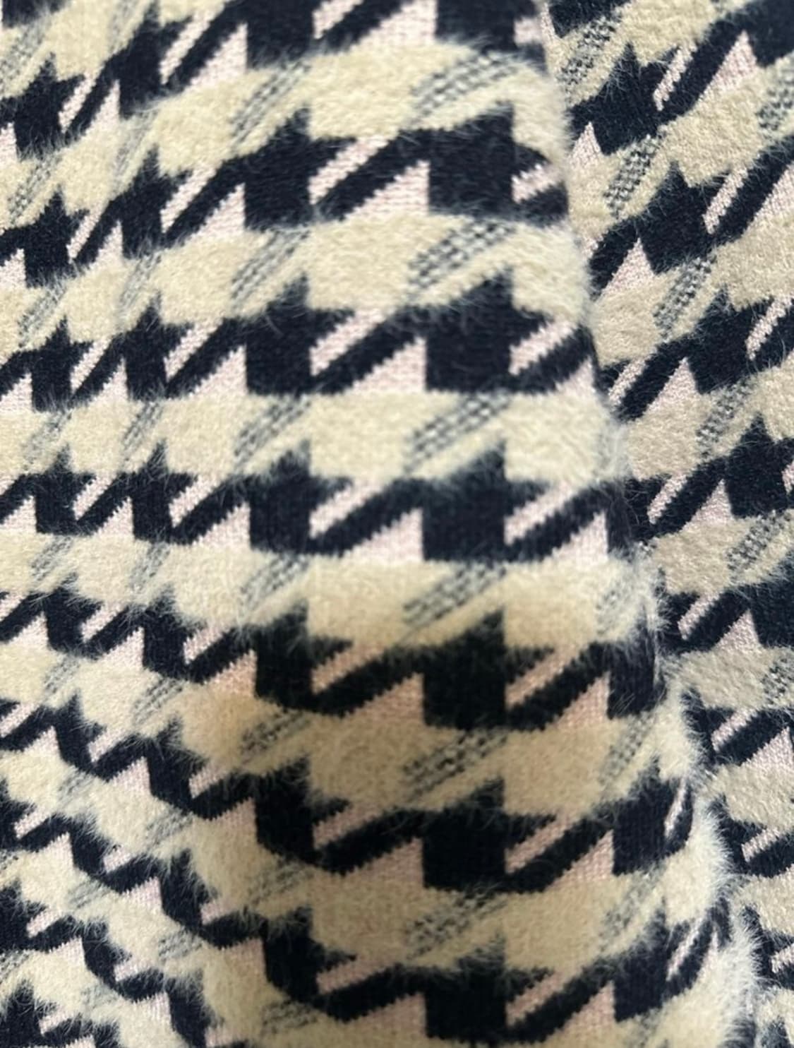 담비소재하운드투스 체크 후드 롱 가디건 상품이미지8