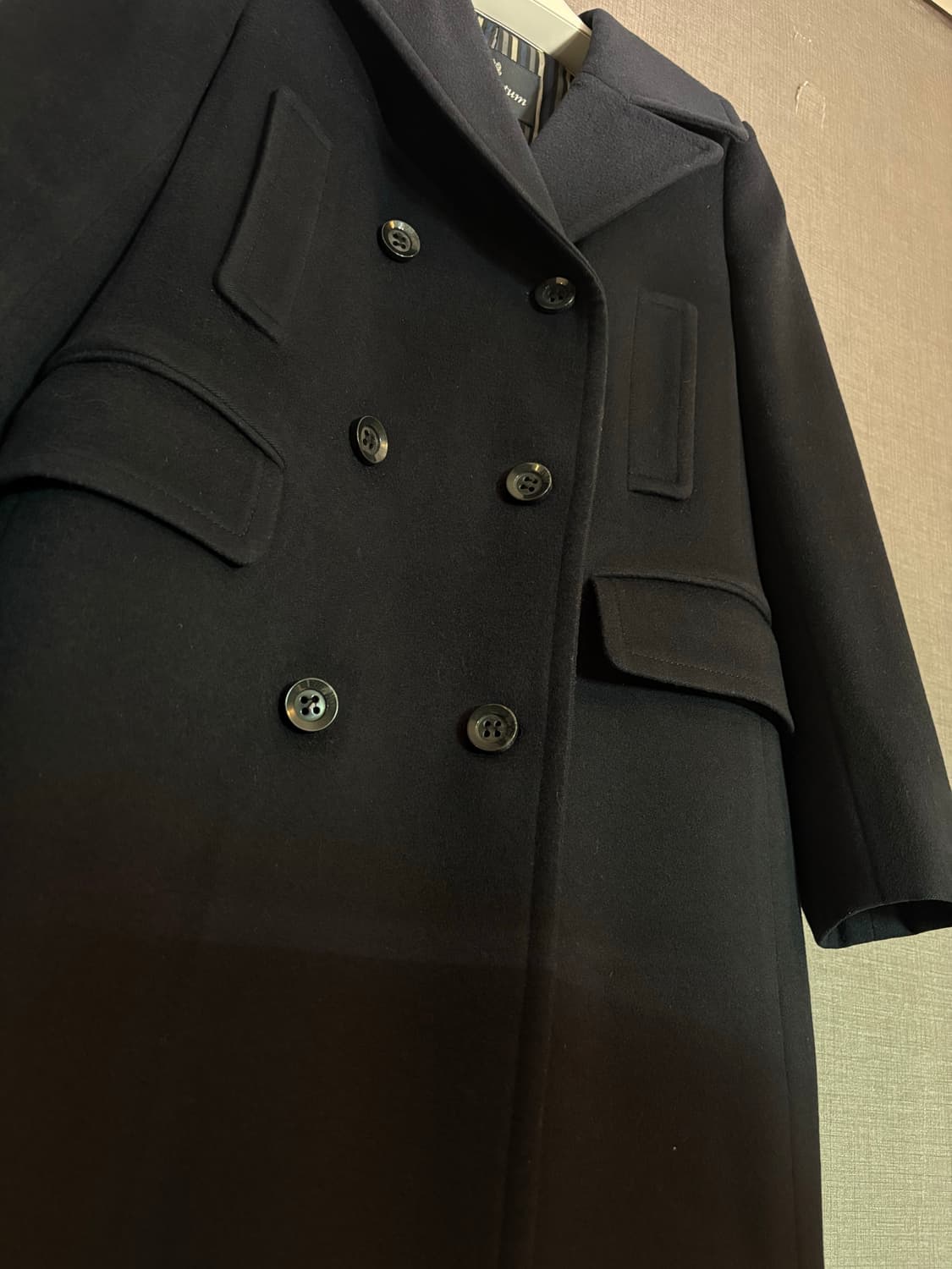 아쿠아스큐텀 네이비 더블 코트 Japan 상품이미지5