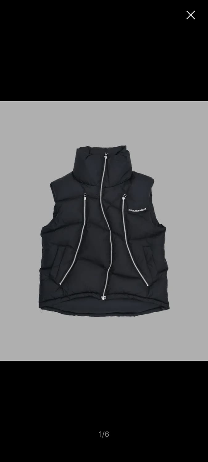 더뮤지엄비지터 커브드 지퍼 베스트 L 상품이미지1